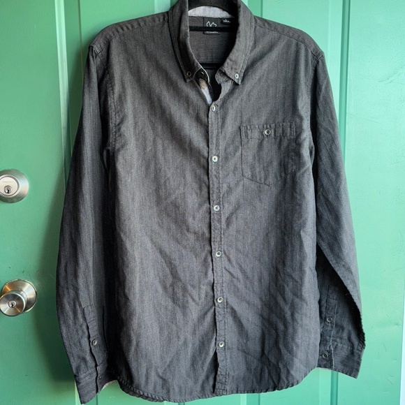 Burnside large gray button down shirt *see measurements* - Picture 1 of 7